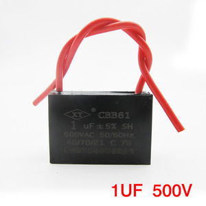 Condensateur de démarrage de ventilateur CBB61 500V avec variantes 1/1,5/1,8/2/2,2/2,5/2,73/4/5UF pour applications de ventilateurs et de réacteurs - Product Image 1