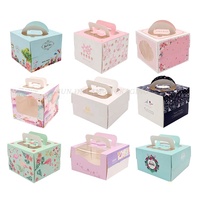 Boîtes d'emballage pour cupcakes imprimées sur mesure avec poignée, boîte d'emballage pour poulet frit, emballage pour restauration rapide