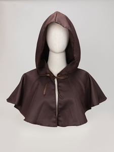 Cape Courte à Capuche Médiévale Vintage Gothique Sorcière Diable Poncho Léger Accessoire de Cosplay Halloween LARP - Product Image 5