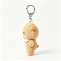Porte-clés en peluche personnalisé avec logo, design ours en peluche mignon, breloque de sac à dos, jouet en peluche doux sur mesure