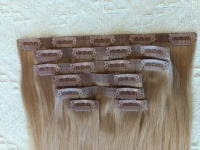 Extensions à clips en cheveux humains brésiliens Remy, double trame machine, invisibles, sans couture, double tirage, pointes épaisses, aspect naturel