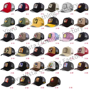 Original Designer 5 Panel Cotton Customized Anime Baseball Cap Embroidered Gorras Animal Patch Hat Mesh Trucker Hats