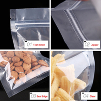 En Stock et Sur Mesure Transparent En Plastique Transparent Poly 3 Côté Joint Plat Refermable refermable Ziplock Sachets D'emballage