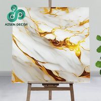 Papel tapiz de vinilo de alto brillo de Pvc 3D, papel tapiz de mármol simulado, pegatinas de azulejos para paneles de pared domésticos