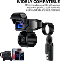 Adaptateur de chargeur rapide étanche personnalisé 36W Type C chargeur USB éclairé par LED pour téléphones mobiles tablettes pour moto d'occasion