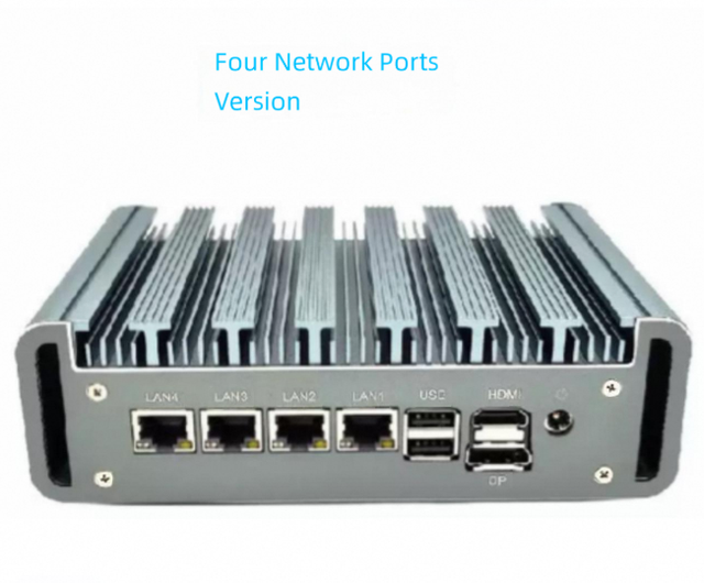 Quad-Core N100 High-Performance Fanless Mini PC for Soft Router, Machine Vision, and Cloud Terminal (Dual/Quad LAN)