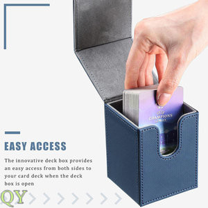 QY Magnetic Closure PU Leather Trading <b>Card</b> Deck Box Storage Case for Sports <b>Cards</b> and Tabletop Games - Product Image 6