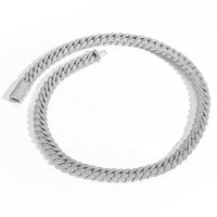 Colliers pour hommes Bijoux de luxe Hiphop Plaqué or Zircon glacé 10mm Collier chaîne à maillons cubains Miami