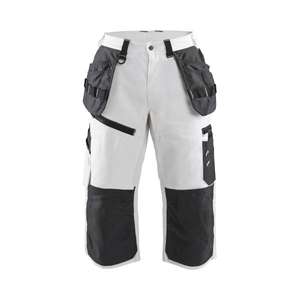 BLAKLADER - 151112101098C52 X1500 Pintores Pantalones piratas Blanco/Gris oscuro-EAN 7330509754993 PANTALONES DE TRABAJO DE CARGA - Product Image 1