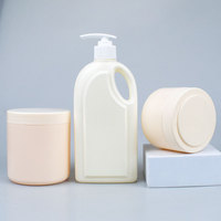 Flacon de gel douche 500 ml, pot de lotion hydratante 250 g, pot de masque capillaire 500 g, récipient pour gommage au sel, ensemble shampoing et après-shampoing