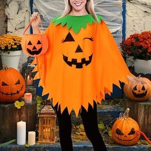 Disfraz de Calabaza de Halloween para Mujer, Poncho de Calabaza para Adultos, Disfraz de Halloween para Mujer - Product Image 1