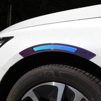 Autocollants de protection pour les ailes des roues de voiture en fibre de carbone, qui brillent dans le noir, imperméables, anti-rayures, protection des ailes, décoration extérieure de la carrosserie automobile