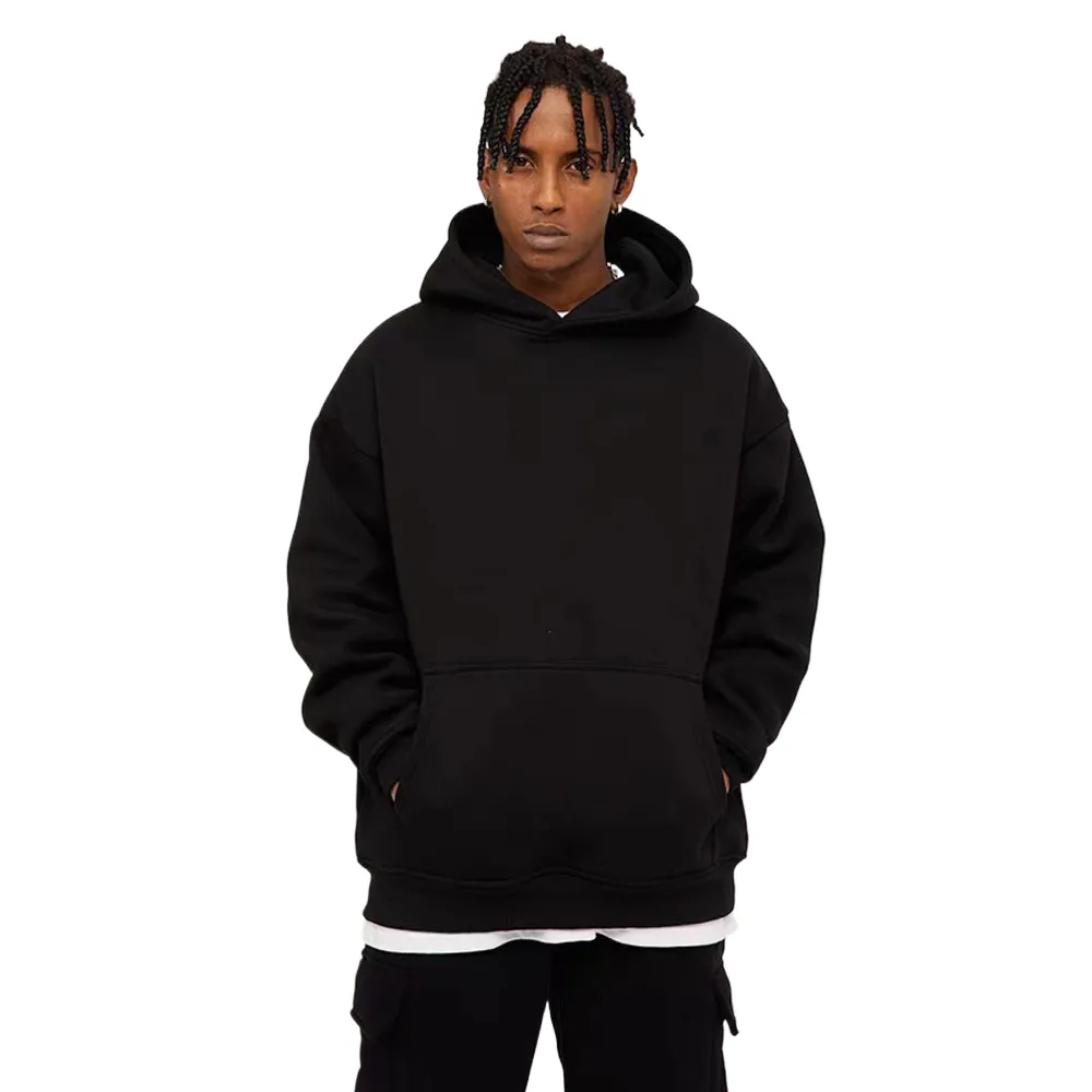 Vente en gros de sweat à capuche 100% coton de différentes couleurs de haute qualité Streetwear sweats à capuche surdimensionnés en coton lourd pour hommes