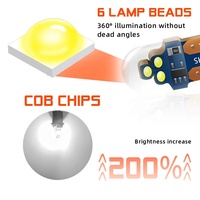 TGZ 168 Gel de silice 6SMD avec abat-jour ampoules intérieures de voiture lampes de position automatique ampoule de queue de cale 12V T10 Flash LED W5W 194
