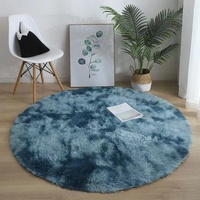 Tapis rond extra épais en polyester et terylène style Instagram, tapis en soie moelleuse pour salon, chambre à coucher, chevet, bureau, chaise suspendue
