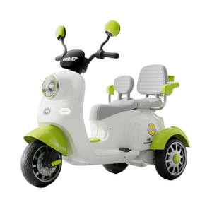 Motocicleta Eléctrica para Niños de 12 V, Triciclo <span class=keywords><strong>con</strong></span> 3 <span class=keywords><strong>Ruedas</strong></span> y Dos Asientos para Niñas de 2 a 7 Años, Coche de Juguete para Bebés - Product Image 3