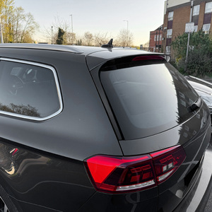 Volkswagen Passat B8 B8.5 Side Rear Spoiler <b>Stickers</b> Piano Black Carbon Fiber Texture ABS Body <b>Decal</b> 2015-2023 - Product Image 4