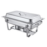 Ensemble de chauffe-plats pour buffet en acier inoxydable 304 d'une capacité de 9L