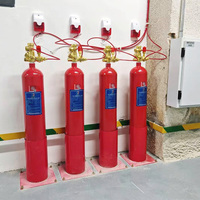 Pabrik FM200 tabung deteksi api CO2 suhu penginderaan sistem Pemadam Api Kapasitas 3KG silinder merah panjang Probe 25M