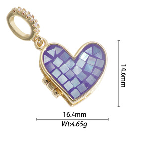 Heart Cross Pendant Necklace Findings 18k Gold Plated Copper DIY Jewelry Making Components For Necklace Accessories - Product Image 4