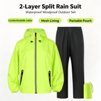 Ensemble imperméable ultra-fin pour homme et femme, pantalon et veste de moto, randonnée en plein air, imperméable et respirant