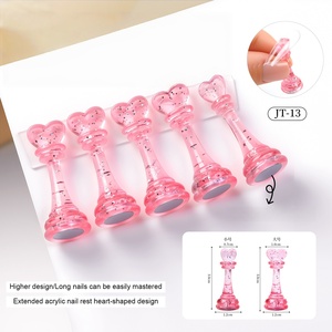 Base de exhibición de acrílico para arte de uñas con logotipo personalizado, con gemas de cristal, herramienta de exhibición con imanes y soporte para gel para práctica de uñas - Product Image 6