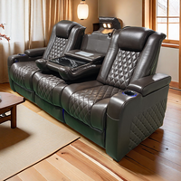 Schlussverkauf funktionelle Heimkino Stühle echtes Leder Theater Sitzmöbel elektrisches Kino Sofa Theater Liegesessel Massagestuhl