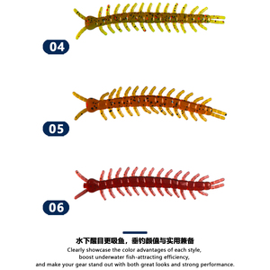 Señuelo Suave en Forma de Centipeda de 55 mm, Cebo Suave para Pesca en Roca, Cebo de Gusano para Agua Dulce y Salada, Personalizable OEM - Product Image 3
