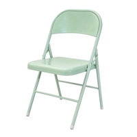 Chaises de jardin pliantes d'extérieur empilables en métal peint, portables et économiques, pour l'extérieur