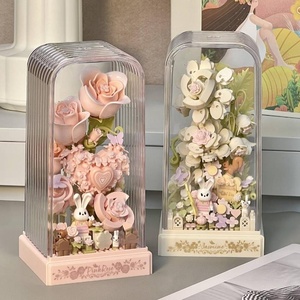 Kit de construction OEM Rose Éternelle - Kit d'artisanat thérapeutique pour adultes, cadeau d'anniversaire très esthétique pour femmes, blocs de décoration intérieure en gros - Product Image 3