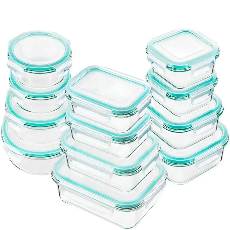 Glass Food Storage Containers with Lids Airtight Glass Bento Boxes with BPA Free