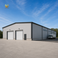 Structure en acier préfabriquée pour entrepôt industriel, extensible, résistante aux intempéries, atelier métallique, garage, kits de stockage, bâtiment