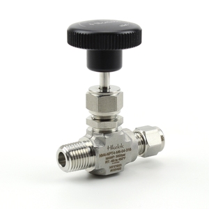 Swagelok Tipo Alta Presión 5000 PSI Acero Inoxidable 1/4 ''1/2'' OD NPT Válvula de Aguja de Capó Integral Válvula de Aguja de Ángulo Recto - Product Image 2