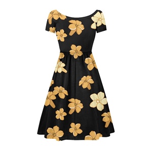 Vendita calda stile tropicale hawaiana Design personalizzato Vintage personalità moda alla moda Casual <span class=keywords><strong>abbigliamento</strong></span> a maniche corte da <span class=keywords><strong>donna</strong></span> - Product Image 3