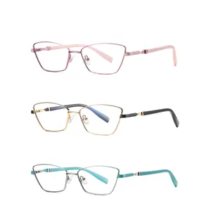 Prescription Optics Fashion Supplier Stainless Alloy Metal Eyeglasses Frames Optical Glasses