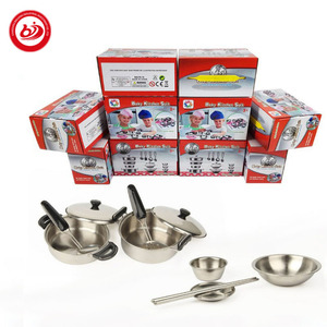 Vaisselle en acier inoxydable drôle pour enfants ensemble de jouets pour enfants modèle d'ustensiles de cuisine cuisine enfants jouent à la maison ustensiles de cuisine de simulation en acier - Product Image 3