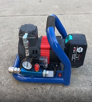 Compresseur d'air portable silencieux sans huile, pompe à air sans fil alimentée par batterie au lithium pour le travail du bois, la cloueuse et l'usage domestique DIY