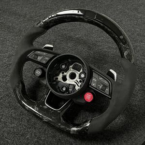 Volant en fibre de carbone forgée et suède LED pour Audi TT R8 S3 S4 S5 S6 S7 RS3 RS4 RS5 RS6 A6 RS <span class=keywords><strong>Q5</strong></span> Q6 A4 A5 – Vente en gros et au détail - Product Image 4