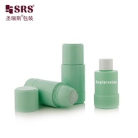 50ml 75ml PP PCR recyclé remplaçable double paroi rouleau rouleau déodorant bouteille