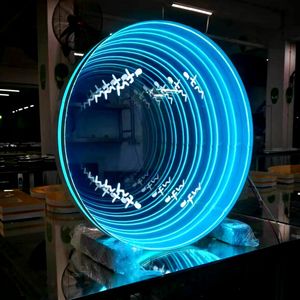 Factory Custom Plastic LED Infinity Mirror Sign 3D RGB Light Remote Control Custom <b>Logo</b> <b>Wall</b> Decor for Wedding Bar Shop - Product Image 4