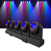 Projecteurs LED rotatifs 5x80W RGBW Tornado Storm Batten à faisceau illimité, adaptés aux bars, KTV, salles de banquet, théâtres