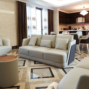 Personalizado Hotel Villa de lujo sofá conjunto de diseño italiano clásico diamante bordado sala de estar sofás - Product Image 3