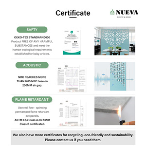 แผ่นอะคูสติก NUEVA Modern High NRC 0.85 เป็นมิตรกับสิ่งแวดล้อม สำหรับใช้ในสตูดิโอและโรงแรม ติดตั้งง่ายบนผนังและเพดาน - Product Image 5