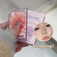 HERORANGE Palette de maquillage en poudre pressée tridimensionnelle nacrée haute brillance, illuminant et bronzer