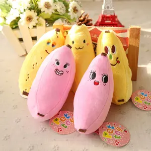 New Soft Cute Banana Shaped Dog Squeaky Toy Customized Catnip Toys for Cat Stuffed Pet Plush Chew Toy Interactive