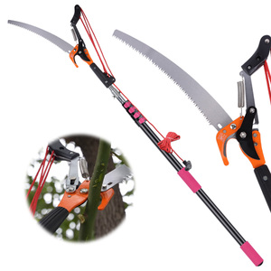 Élagueuse <span class=keywords><strong>télescopique</strong></span> en aluminium avec lame de scie en acier inoxydable, connecteur fileté en métal, <span class=keywords><strong>coupe</strong></span>-branches pour l'élagage des arbres fruitiers - Product Image 1