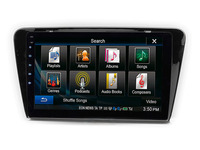 Kit de montage de façade d'autoradio 10,1 pouces pour tableau de bord compatible avec Skoda Octavia