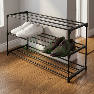 Three Tier Modern Durable Metal <b>Shoe</b> Rack <b>Space</b>-<b>Saving</b> Living Room <b>Storage</b> Shelf Entryway Organizer for Sneakers Dress <b>Shoes</b> - Product Image 3