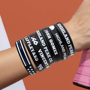 Venta al por mayor pulseras de cáncer de mama pulseras de silicona de moda logotipo personalizado pulsera de goma - Product Image 6