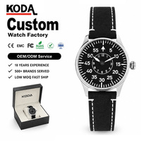 Montre mécanique automatique pour homme, style pilote, bracelet noir, montre sport pour homme, style quotidien en plein air, mode